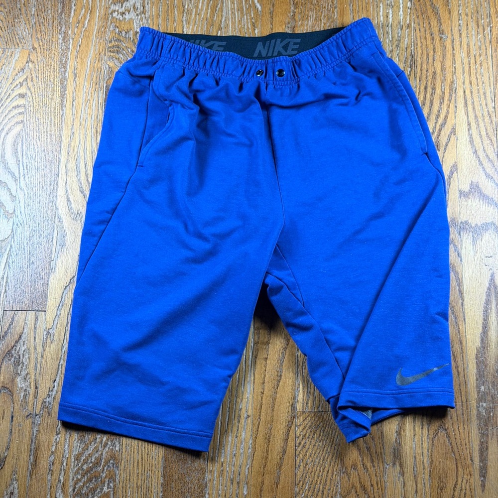 Nike Dri-FIT Mens M Training Shorts Royal Blue Athletic Gym 742214-455 Tapered